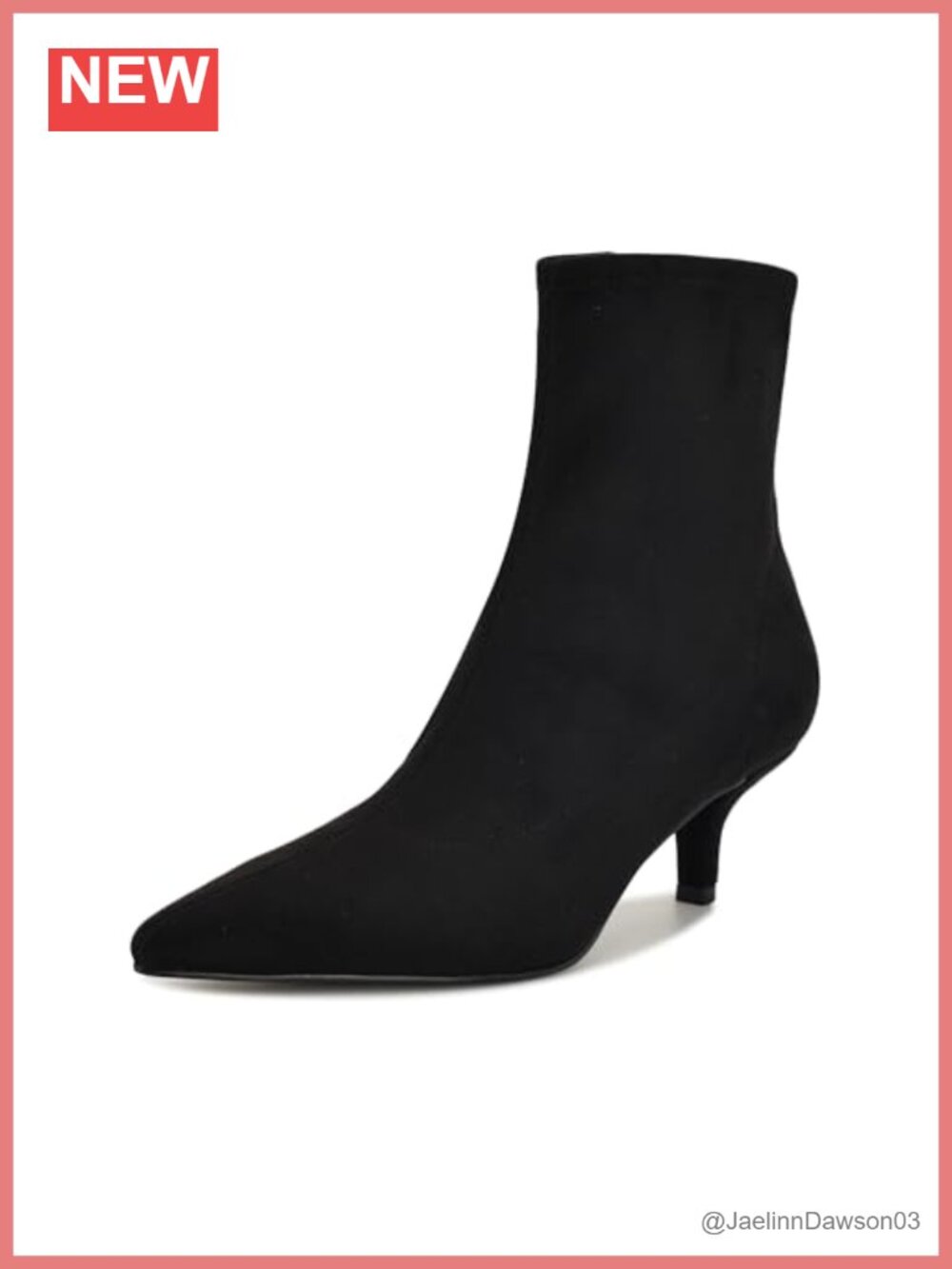Nine West Faux Suede Ankle Booties Kitten Heel Dress Boots